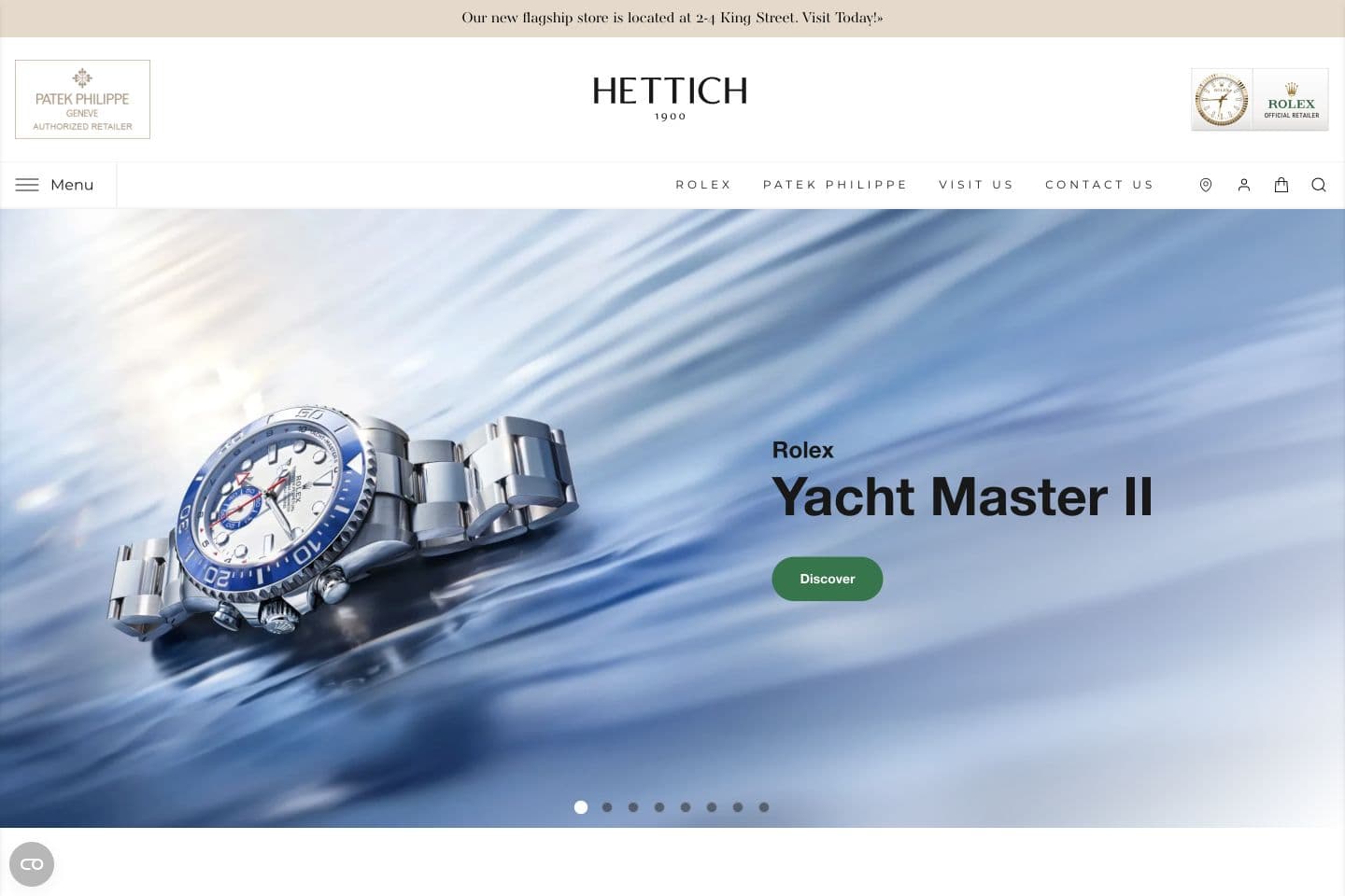 Hettich luxury jewellery and watches homepage